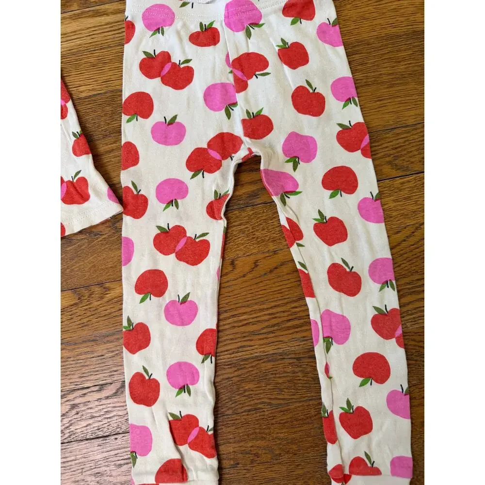 Gap Girls' Apple Print Long John Pajamas Size 4